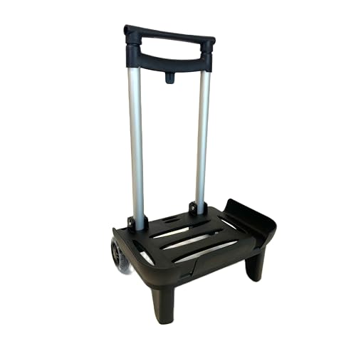 Devesa Carro para Mochilas Escolares - Ligero, Plegable y Resistente, con Base Protectora y Bandeja Grande, Ruedas Silenciosas y Diseño Ergonómico para Evitar Dolor de Espalda (Negro)
