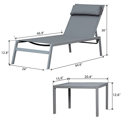 Domi Outdoor Living Patio Chaise Lounge Set thumb #6