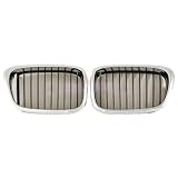 HOME/ BEAZOOM Rejilla frontal cromada para E39 525i 528i 540i M5 1997-2003, par de admisión de aire ABS