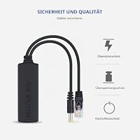 [2 Stück] Poe-Splitter 10/100 Mbit/s 12 V/1 A, 5.5 x 2.1 mm DC, IEEE 802.3af-konform für CCTV-Kamera – Ansicht 4