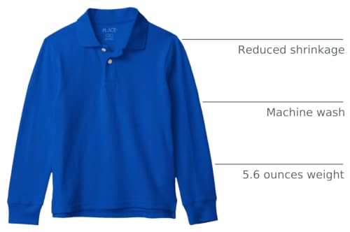 Image of The Children's Place boys Long Sleeve Pique Polo