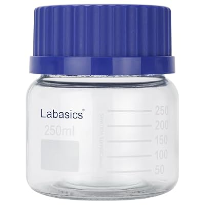 Labasics Botella de Almacenamiento Redonda con Tapa de Rosca GL80, Botella de Reactivos de Boca Ancha de Vidrio de Borosilicato, para Almacenamiento de Muestras de Laboratorio, 250 ml | Ya disponible en tu tienda friki favorita! En mundofriki.es! Labasics Botella de Almacenamiento Redonda con Tapa de Rosca GL80, Botella de Reactivos de Boca Ancha de Vidrio de Borosilicato, para Almacenamiento de Muestras de Laboratorio, 250 ml | Ya disponible en tu tienda friki favorita! En mundofriki.es!