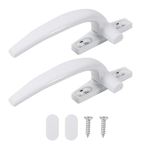 ULTECHNOVO 2pièces Poignées De Fenêtre Aluminium Alliage Ensemble Pour Fenêtres Modernes Accessoires Pratiques Et Résistants Couleur Blanche Gauche Droite