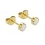 4mm bezel gold white opal