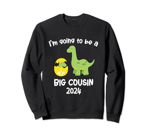 Kids I'm Going To Be A Big Cousin 2023 Dinosaurio promocionado nuevo Sudadera