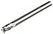 Micro 100 GLRM-020-4X 4 Flute 30? Helix Reduced Neck End Mill, Aluminum/Tin Coated, Metric Dimensions, 2 mm Cutter Diameter, 6 mm Shank Diameter, 57 mm Overall Length, 5 mm Flute Length, 1.5 mm Reduced Neck Diameter, 15 mm Reduced Neck Length, Solid Carbide Tool