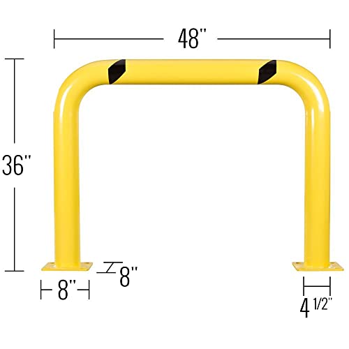 Guardian Steel Machine Guard Barrier Hollow Fillable Protect Equipment Warehouse Electrical Safety 48\" x 36\"