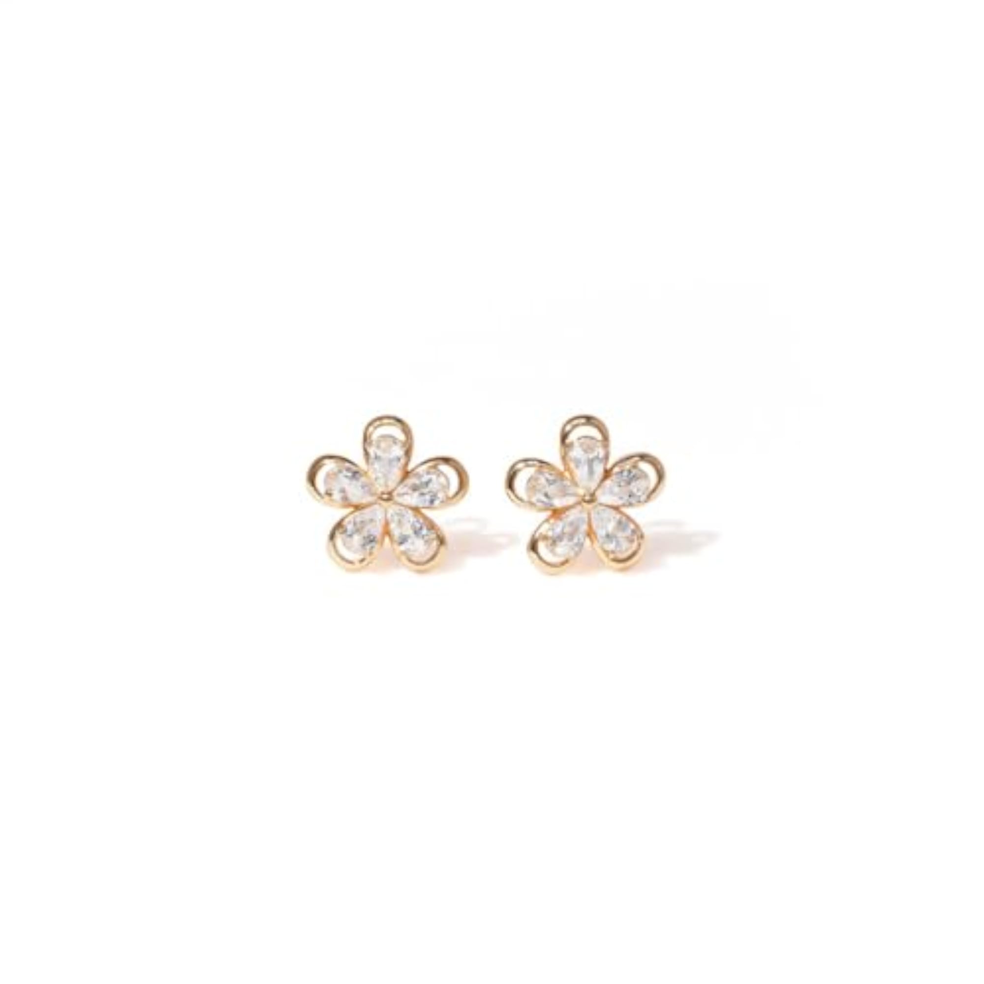 Women's Joyful Bloom-Inspired 925 Silver Studs, Lasting Shine