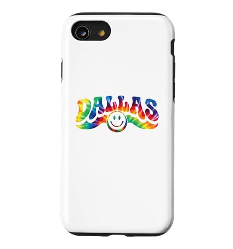 Dallas Texas Groovy Tie Dye 70s Inspired Vintage Vibes �X�}�z�P�[�X iPhone SE (2020) / 7 / 8 �p