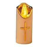 Candela Luminosa | Lumi Decorativi A Batteria Per Cimiteri E Tombe,Candela Elettrica Finta a LED,per Chiesa Comodino Soggiorno Giardino Cortile e Percorsi