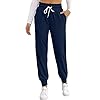 Dofaoo-Joggers-for-Women-Lounge-Sweatpants-for-Women-Running-Pants-Drawstring-Waist-with-Pockets Dofaoo Womens Joggers Comfy Lounge Pants Joggers for Women High Waisted Navy M