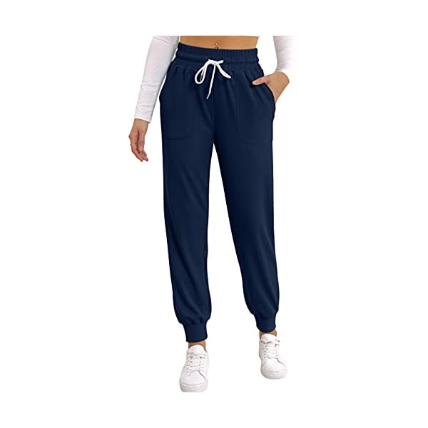 Dofaoo-Joggers-for-Women-Lounge-Sweatpants-for-Women-Running-Pants-Drawstring-Waist-with-Pockets Dofaoo Womens Joggers Comfy Lounge Pants Joggers for Women High Waisted Navy M