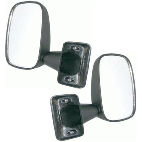 Driver & Passenger Side Manual Mirror Set Textured Black Compatible with 1979-1983 Toyota Pickup TO1320105 TO1321105 Cover