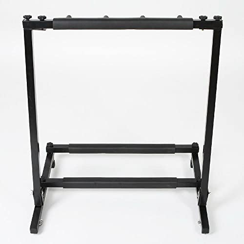 Mezhi 3 Triple Folding Multiple Iron Guitar Bass Holder Rack Stand Black Gift #TOP2