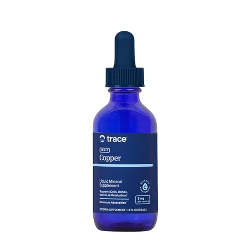 Trace Minerals Ionic Copper - Liquid Copper Supplement for Blood Health - Supports Healthy Connective Tissue, Metabolism & Nerves - 2 fl oz (48 Servings)