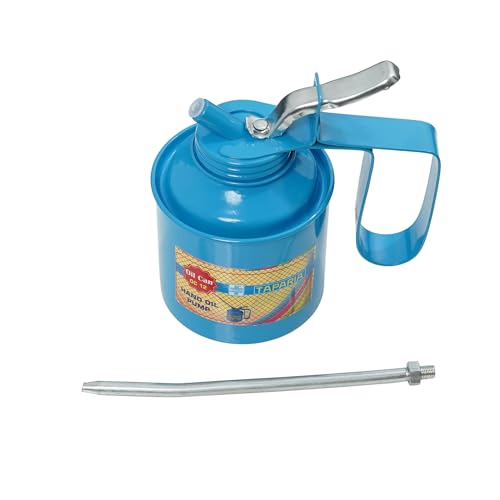Image of Taparia Metal Oil Can Wesco Type (Capacity-1 /4 pint / 250cc, Spout Length-150mm)-Steel Ball Pump, Detachable Spout-Oiler for Bike Chain, Vehicle, Workshop & Automotive Use