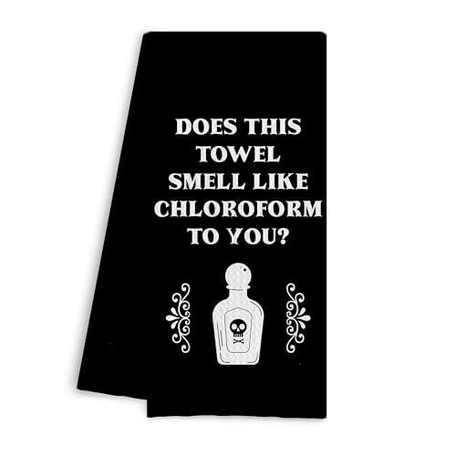 Qpenm Funny Kitchen Dish Towels -Funny Black Bathroom Hand Towel