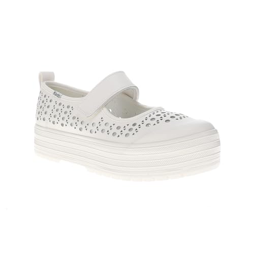 Keds Womens Mary Jane Perf Leather Sneakers Shoes Casual - White2