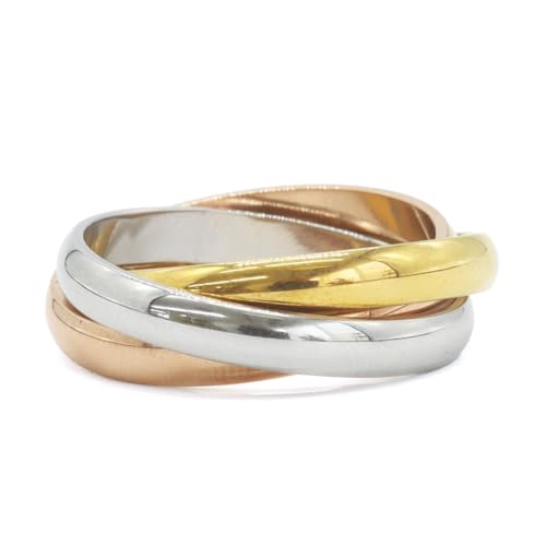 [ROQUE] ステンレス リング トリニティリング 指輪 3連リング つけっぱなし (1個売り) (リング, 11号)のサムネイル