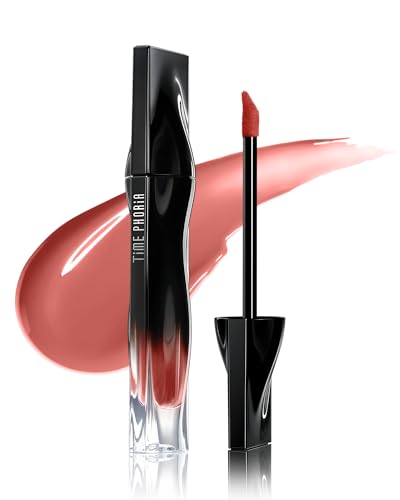 Image of TIMEPHORIA Stellar Dust Lip Stain 01 Calyptra, Transfer-Proof & Smudge-Proof Lip Gloss, Orangish Red Tinted Glossy Finish, High-Pigment Vibrant Color, Hydrating Lightweight Long-Lasting Lip Makeup