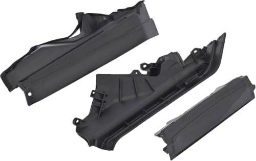 HECASA 3PCS Engine Upper Compartment Partition Panel Compatible with 2006-2013 BMW X5 E70 2008-2014 BMW X6 E71 E72 Replacement for 51717169419, 51717169420, 51717169421 PP Plastic Black