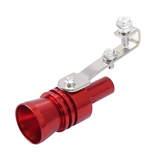 X Autohaux 2Pcs Xl Size Aluminum Alloy Universal Turbo Sound Exhaust Muffler Pipe Whistle Car Roar Maker Red #TOP5