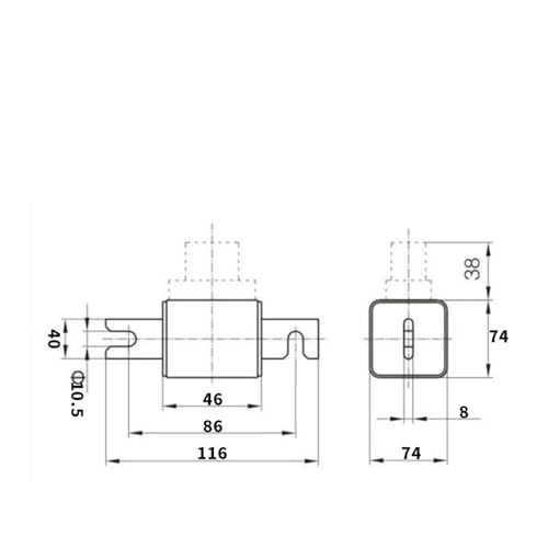 Fusible rapide 1400A pour armoire de distribution électrique Z105NK - 2