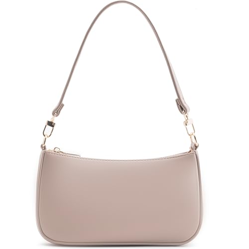 Image of Shoulder Bag for Women Retro Vegan Leather Classic Clutch Tote HandBags Purses with Zipper Closure