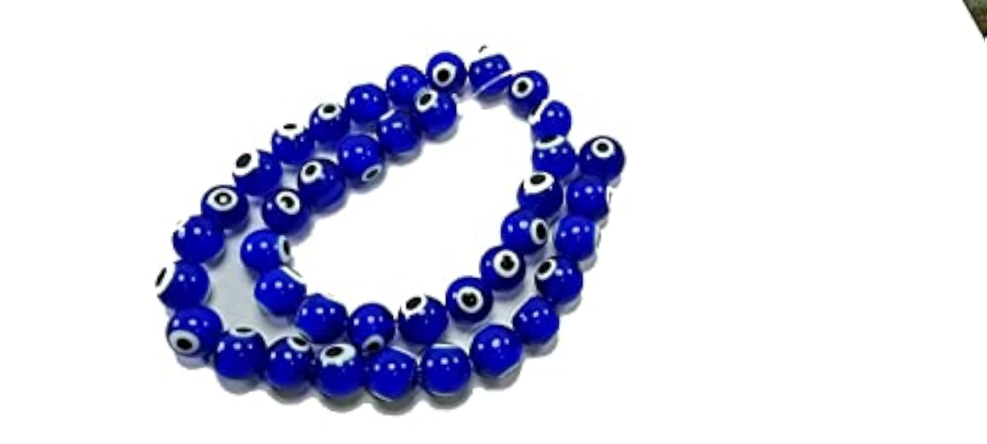Evil Eye Stone Line Beads for Reiki Healing, 10mm Size