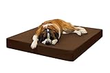 Barker Beds Giant Orthopedic Dog Bed - 7' Memory Foam Mattress - 100-300 lbs - Joint Pain & Arthritis Support - Vet Recommended, Washable Cover - Made in USA - 60'x48'x7' - Chocolate