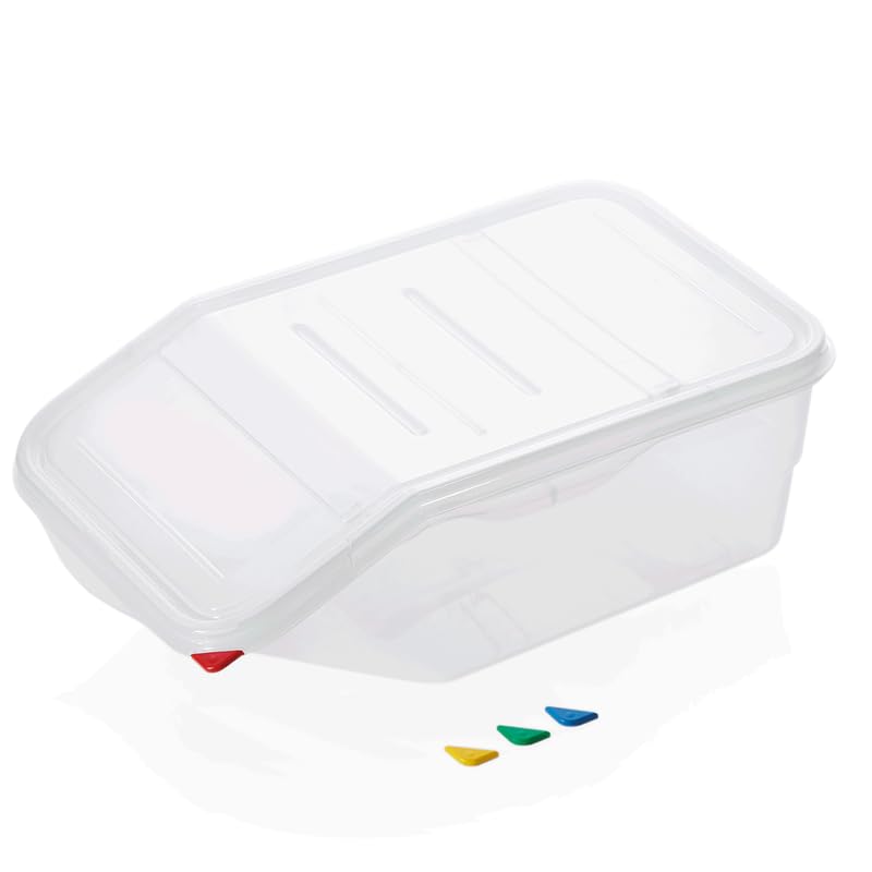 Playflip HACCP - Contenedores para alimentos (polipropileno, 22 L, plegables, 4 unidades)