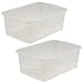 Produktbild keeeper 2x Aufbewahrungsbox Aufbewahrungsbox Stabiler Kunststoff (PP) 4.5L 30x20x11cm Wilma transparent neutral