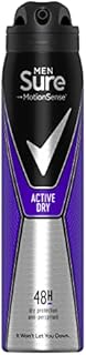 Sure Active Dry 48h protection against sweat and odour Anti-perspirant Aerosol MotionSense technology deodorant 250 ml