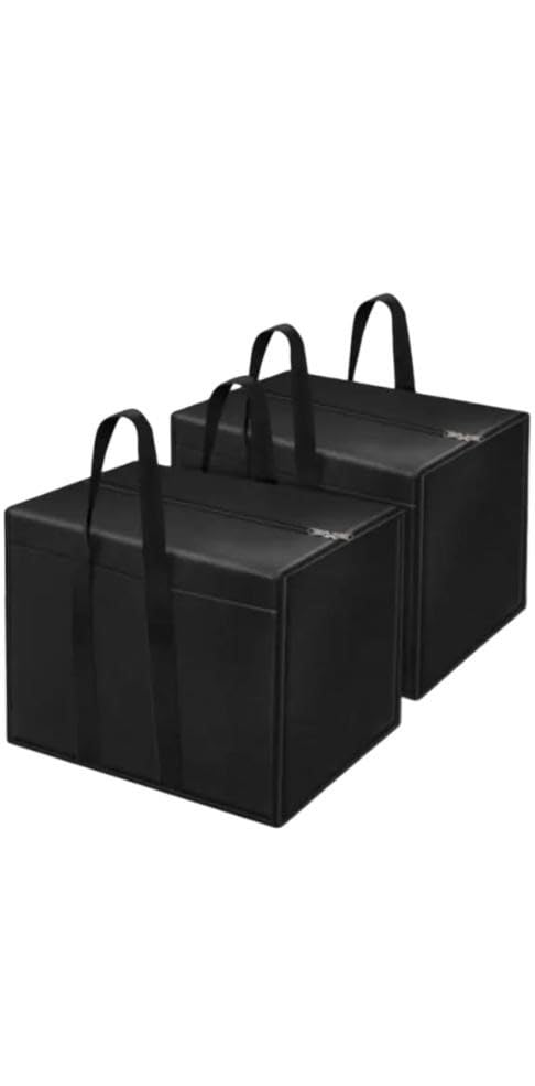 Underbed Storage Organiser with Strong Handles, Moisture Resistant, Black, Pack of 2, Multipurpose Clothes Storage Bag-image-21