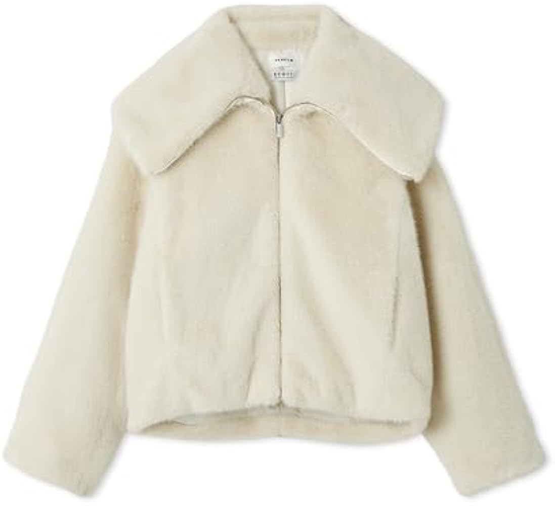 Amazon.co.jp: ECOPELビッグカラーショートジャケット FWFJ254075 IVR