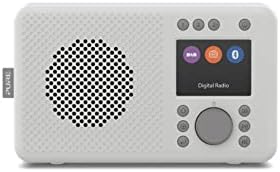 Pure ELAN DAB+ portable DAB+ radio with Bluetooth 5.0 (DAB/DAB+ and FM radio, TFT color display, 20 station memories, preset buttons, 3.5 mm jack, battery operation possible, USB), Stone Grey