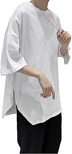 （03:30時点） [Anzn] Tシャツ メンズ 夏服 半袖 無地 プルオーバー 綿 柔らかい 軽い カジュアル ゆったり おしゃれ スポーツ 丸襟 快適 五分袖 大きい サイズ メンズ Tシャツ 春 夏 秋-bai-L