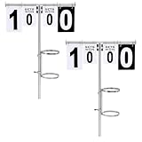 Silipull 2 Set Tennis Scoreboard Tennis Score Keeper for Net Compatible with Most Score Board Set for Volleyball Basketball Outdoor (Standard)