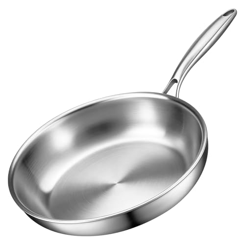 Image of Colourcoco Stainless Steel Pan Set - 1 Pieces Non Stick Pots and Pans Set with Quick Even Heating, Non Stick-Free Cookware, Induction Pan Set Oven Safe with Stay-Cool Handle