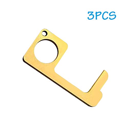 Hygiene Hand Brass Clean Key, No-Touch Door Opener & Closer Stylus Keep Hands