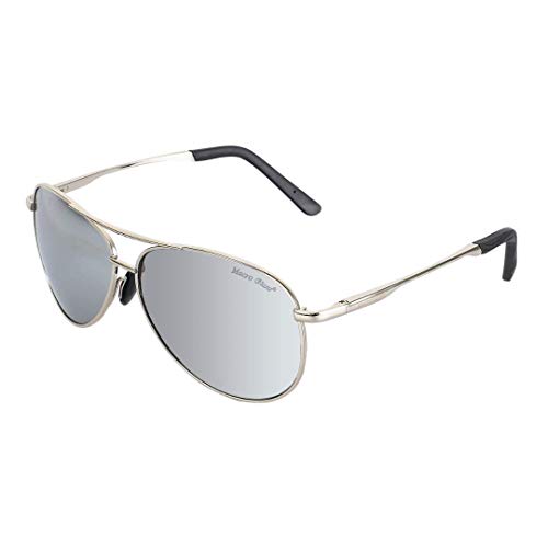 Image of Macro Giant Classic Drop Shape Sunglasses, Polarized, 100% UV Protection, UV 400 With Case, Military Style, Al-Mg