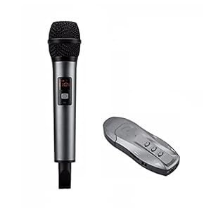 Karaoke Microfoon, UHF Draadloze Bluetooth- microfoon Professionele omnidirectionele dynamische micro met ontvangers…
