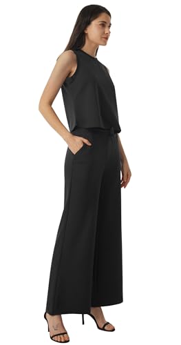 AFITNE Women's 2 Piece Outfits Air Essentials Sleeveless Tank Crop Top Wide Leg Sweatpants Lounge Set 2025 Tracksuit 5