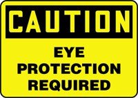 AccuformNMC "Caution Eye Protection Required" Safety Sign, Accu-Shield™