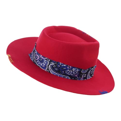 Chapeau Homburg en laine à large bord style victorien pour homme