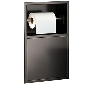 RJYYYDS Waterproof Recessed Shower Niche Stainless Steel Storage Caddy Toilet Paper Holder Stylish Bathroom Organizer 17x23x12 5cm Ideal