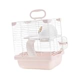 【MATÉRIEL】 Cage de hamster à 2 niveaux avec le plateau inférieur détachable est en matériau PP, une structure légère et robuste
