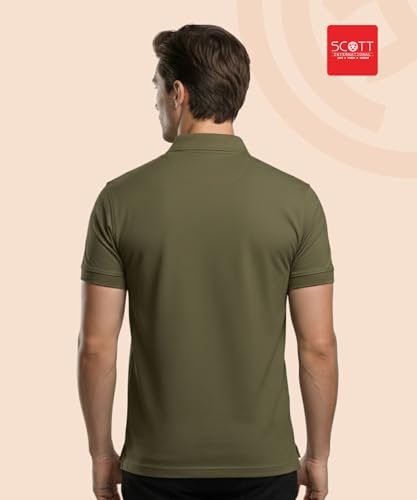 Image of Scott International T Shirt for Men | Polo T-Shirt for Man | Plain Casual Stylish | Half Sleeve | Mens Polyester Dry Fit Collar Polo Tshirts for Men, Quick Drying & Breathable Fabric, Gym Wear Tees