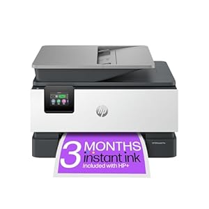 HP OfficeJet Pro 9120e All-in-One Printer | Colour | Printer for Small Office | Print, Scan, Copy Automatic Document Feeder| 3 Months of Instant Ink with HP | Easy Setup | Up To 3 Years Warranty