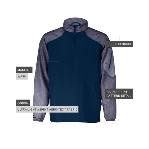 Holloway Pulôver Raiders – Moletom com zíper de um quarto de golfe e corrida: desempenho atlético le